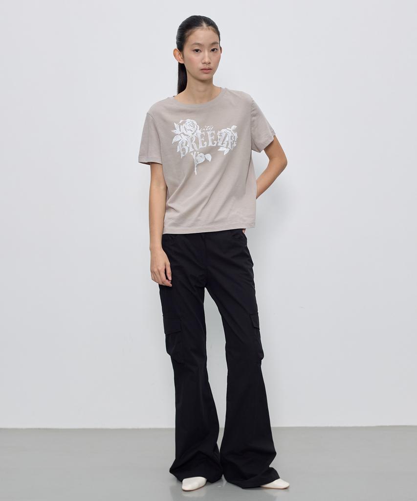 CITYBREEZE Cargo Bootcut Pants_Black