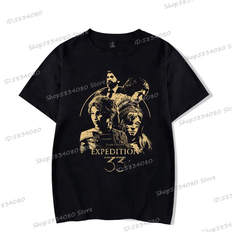 New Tshirt Clair Obscur Expedition 33 Game Fans Shortsleeved Tops Summer Unisex Clothes Gaming Apparel Gamer Graphic T Shirts
