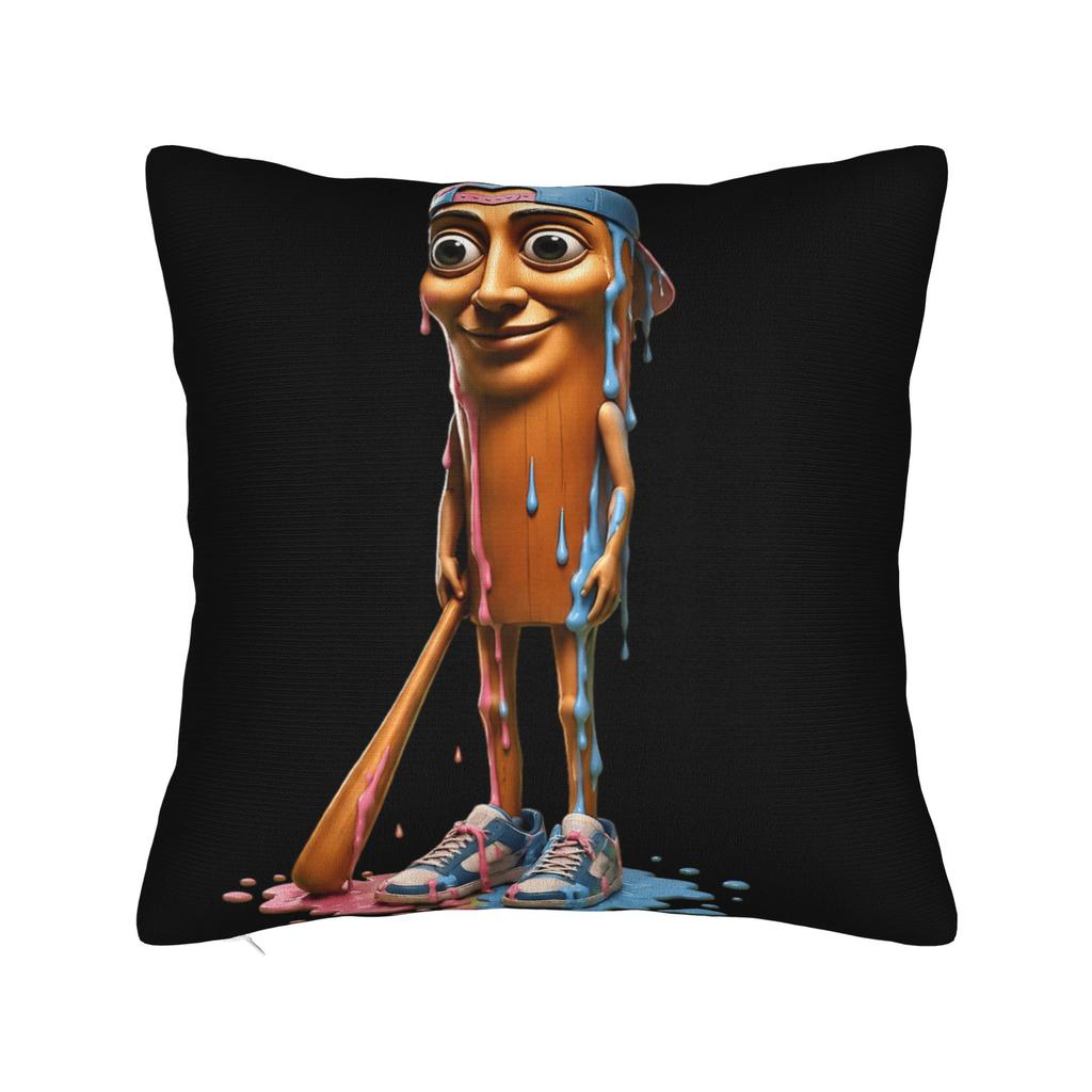Povlak na polštář Tung Tung Tung Sahur John Pork Meme Brainrot Design Potah na polštář pro kancelář, auto, domácí dekorace Nové povlaky na polštáře
