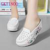 Fashion GKTINOO Summer Woman Shoes Platform Slippers Wedges Flip Flops Women High Heel Slippers For Women Casual Sandals Female Shoes