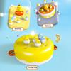1 Set Chicken Launching Fishing Toy Rotating Turntable Cartoon Chick Bounce Catch Board Game Interactive Toddlers Educational