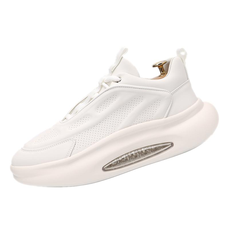 Fashion Sneakers Men Designer Air Cushion Sport Shoes Fashion Casual Leather Mesh Breathable Height Increased Flat Platform Shoes