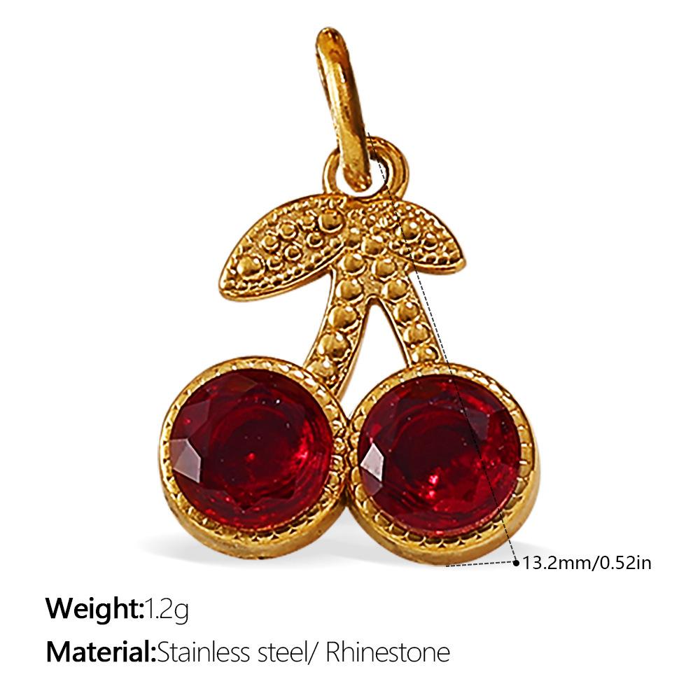 Sweet And Cool Wind Diy Fruit Star And Moon Shape Pendant Stainless Steel Gold-Plated Versatile Accessories