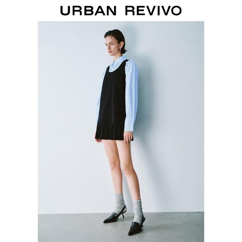 UR2026 Women s Pleated Sleeveless Dress L