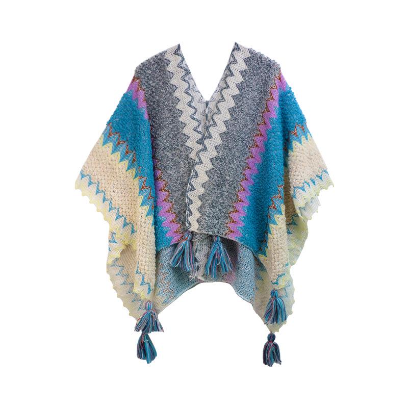 Yunnan Lijiang Ethnic Style Women's Thickened Travel Shawl Cloak