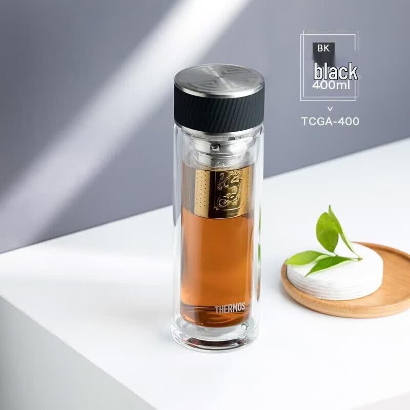 THERMOS Double-Layer Borosilicate Glass Tea Cup 400ml