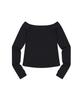 Yusentig Stitch Off-Shoulder T-Shirt Charcoal Gray Aw5Xe2329E