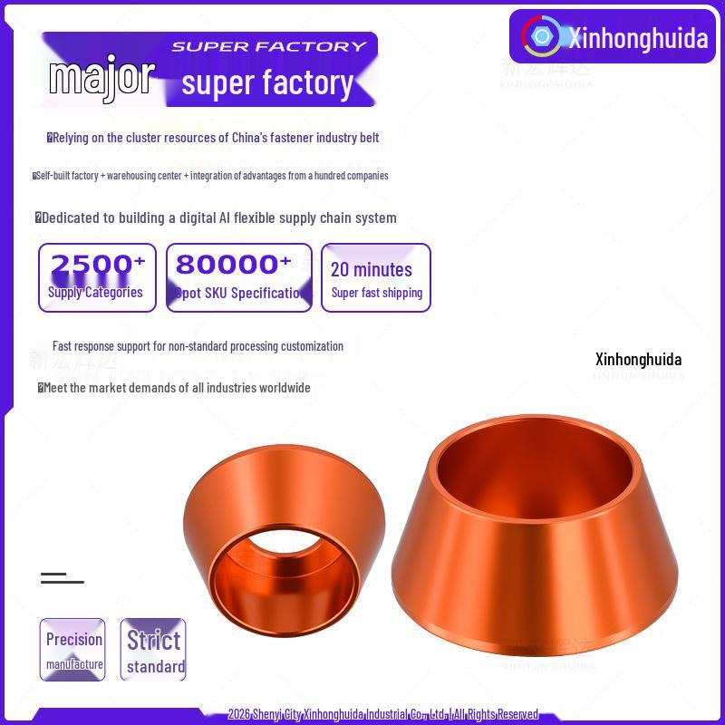 

Anodized Orange Tapered Aluminum Alloy Screw Washer for m2-m8 Sizes M2.5