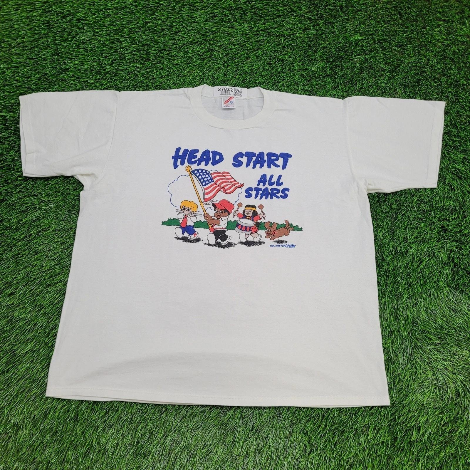 Vintage 1996 Head-Start All-Stars Shirt XL 24x26 Patriotic USA S
