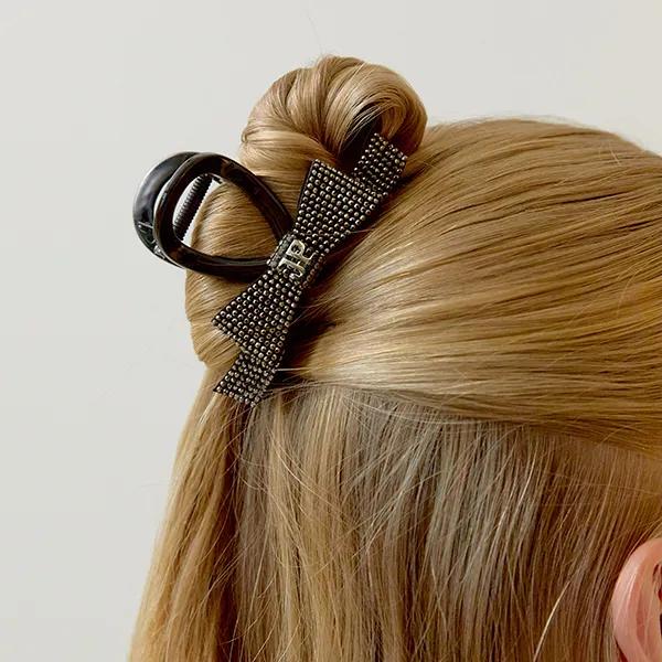 JP Crystal Ribbon Hair Clip JP-23-361CC