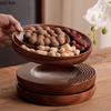 Walnut Dried Fruit Plate Snack Plate Fruit Bowl Refreshment Tray Wooden Snack Platter Pastry Plates Dim Sum Dish Dessert Plates