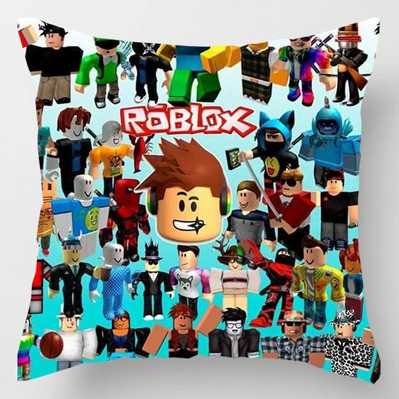 Roblox Game Cushion Cover Square Pillow Protector Decorate Back Support Mat Case