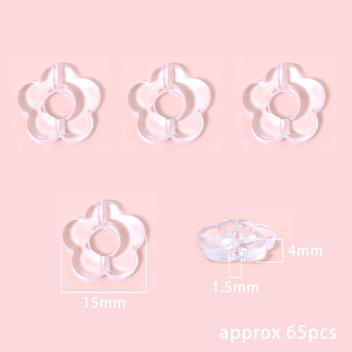 

Прозрачные пластиковые акриловые бусины, геометрические бусины для ожерелья, браслета, аксессуары для изготовления ювелирных изделий своими руками 15x4mm 65pcs