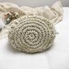 Drawstring Handwoven Tote Bag for Women Boho Summer Beach Bag with Geometric Pattern