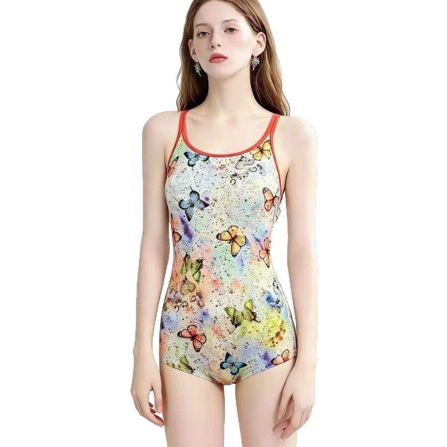 Racing swimsuit women's 1011 new one-piece flat-angle professional training swimming pool special high-end sports swimsuit