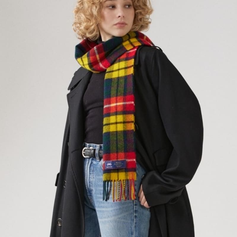 ABRAHAM MOON Merino Wool Muffler 25cm - Buchanan