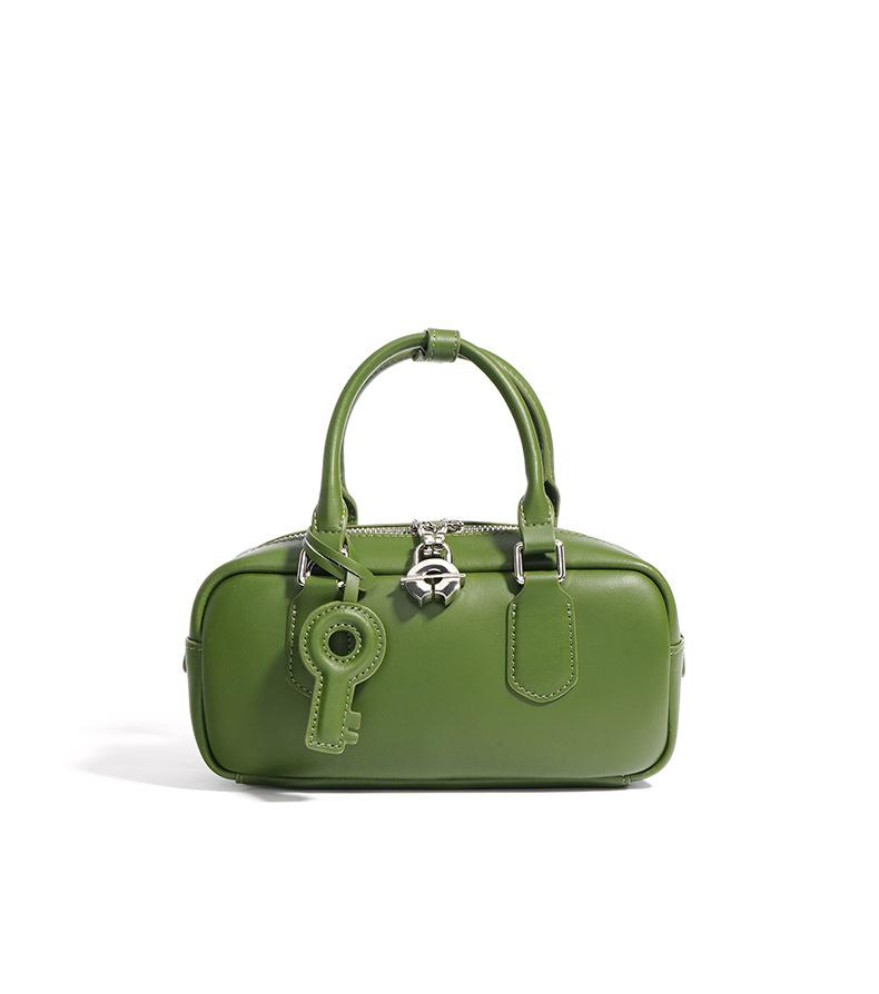 

Весенняя сумка-боулинг для поездок на работу, универсальная текстура, сумка-мессенджер для мобильного телефона, кожаная сумка большой вместимости для поездок на работу яблочный зеленый