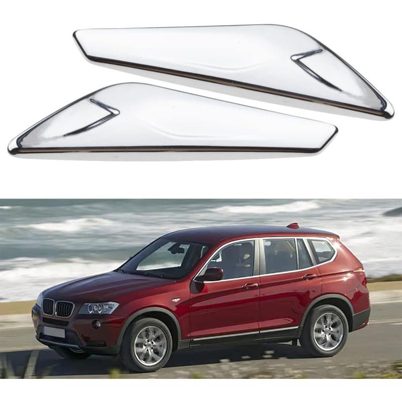 Front Fender Chrome Finisher Trim Right Left Side Fits X3 F25 X4 F26 2013-2017 Replaces 51117338570 51117338569