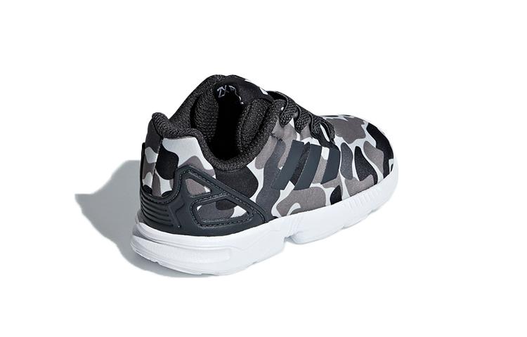 adidas Originals ZX Flu Abriebfeste Niedrige Kleinkinderschuhe Karbon Schwarz Säugling und Kleinkind AQ1744
