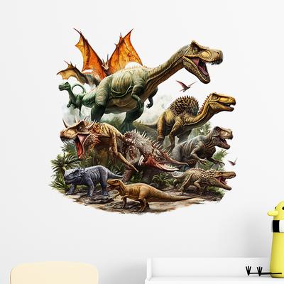 Creative Jurassic Dinosaur Wall Sticker Graffiti Decor for Kids Room Living Room Home Art