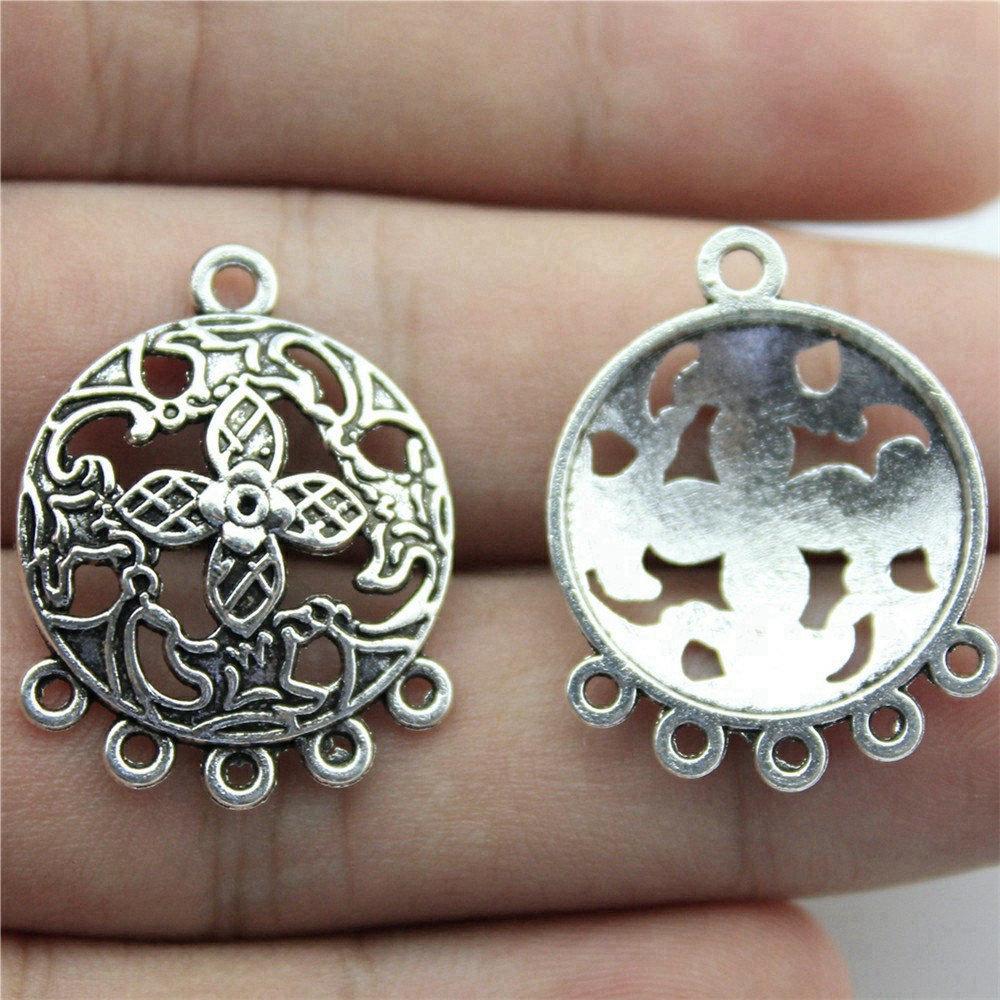 Accessoires Pièces Connecteur Boucle d'Oreille Rond Multi-Trous Fournitures de Bijoux de Mariage ZA044