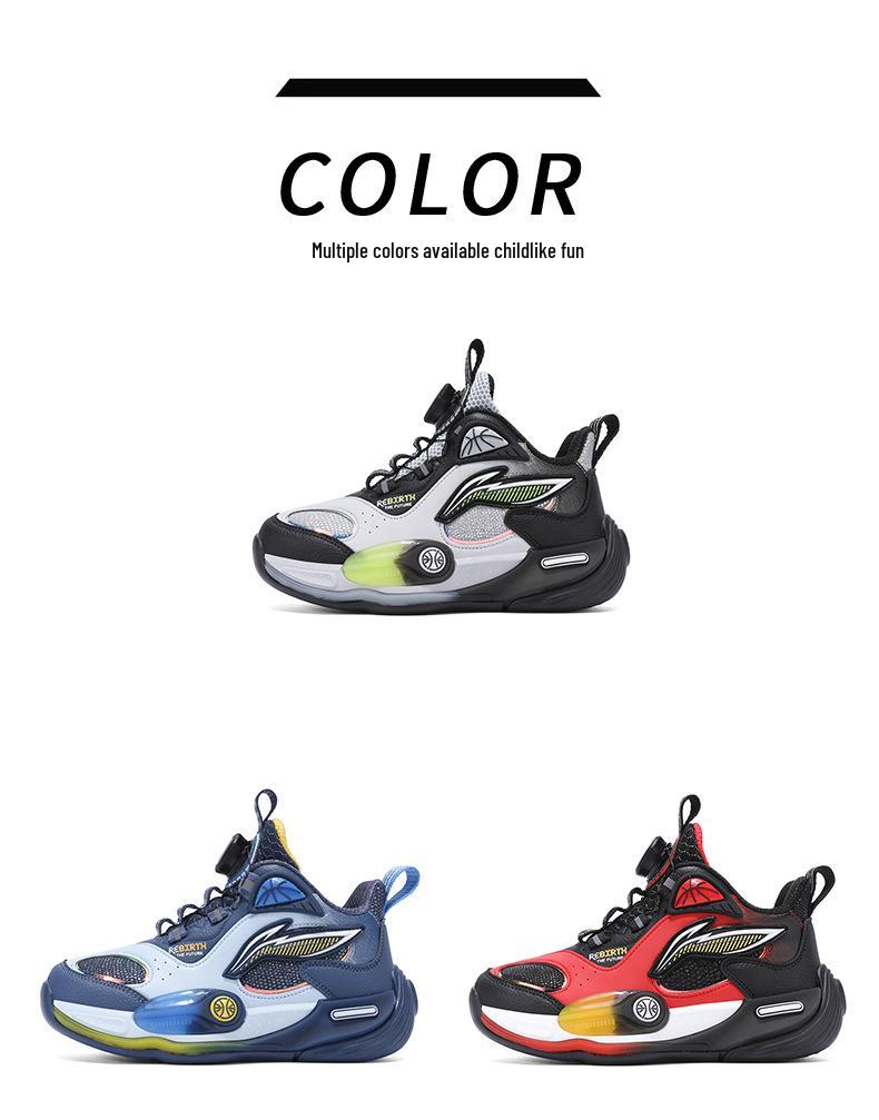 Jungen 2025 Herbst Leder Basketballschuhe - Verschleißfest, Rutschfest Sportsneaker für Kinder