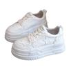 Small Height Increase Thick-soled Soft Leather Female New Student Comfortable Versatile Star Non-slip Board Shoes