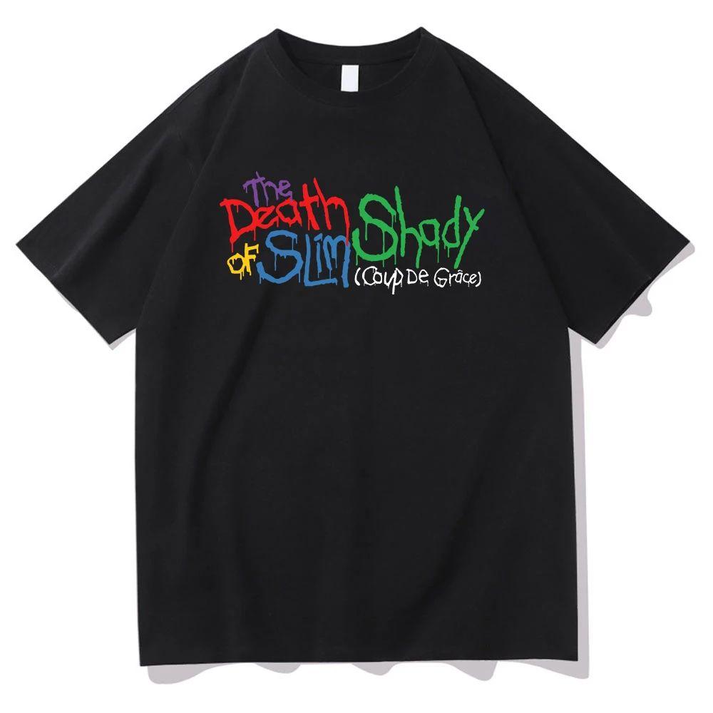 Eminem Smrt Slim Shadyho Tričko Móda Ženy Harajuku Hip Hop Retro Tričko Unisex Vysoce kvalitní Vintage Bavlněná Trička Topy