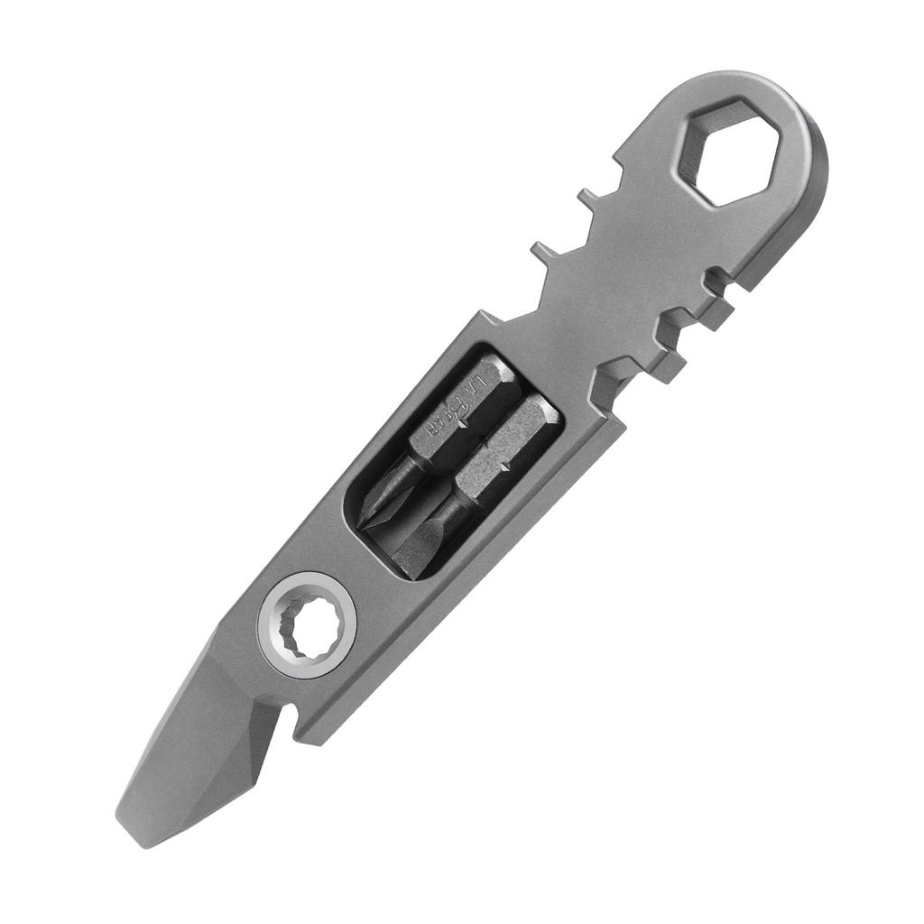 Titanium Alloy Ratchet Crowbar Ratchet Screwdriver Riding Portable Multi-Function Maintenance Tool EDC Bottle Opener Nail Lifter