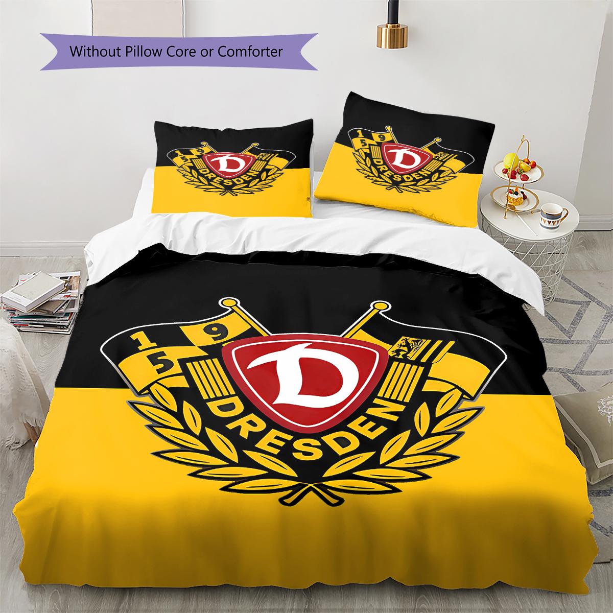 

SG Dynamo Dresden Pattern Bedding,Quilt Set Quilt Cover Pillowcase Home Birthday Gift (1 * duvet cover + 2 * pillowcase, without core) 220x240cm