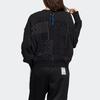 Adidas Originals Zipper Decorative Spliced Printed Long Sleeve Sports Pullover Cropped Sweatshirt Women sweatshirt Black HD0342
