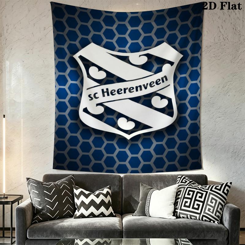 SC Heerenveen Wall Tapestry Aesthetic Wall Hanging Printed Fabric Blanket Decorative Tapestries for Bedroom Living Room Home Decor