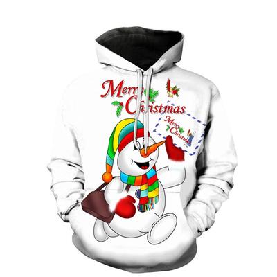 Christmas Snowman New 3D Printing Hoodies For Men Harajuku Y2k Casual Loose Men's Sweatshirt Pullover Clothes For Man Clothing