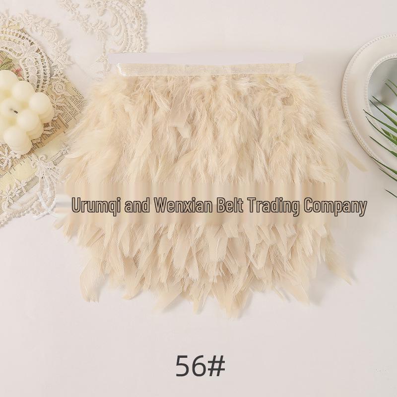 10-15CM Turkey Feather Trim for Clothing, DIY, and Jewelry Decor