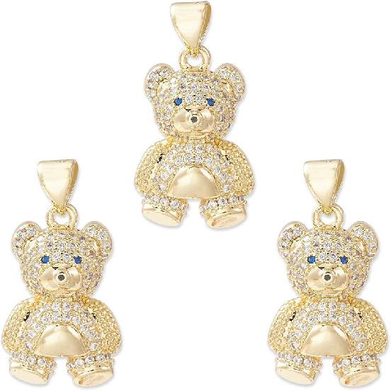 Ipotkitt 5Pcs Heart with Star Brass Micro Pave Cubic Zirconia Diffuser Locket Charm Pendants Openable Ornaments for DIY Making - 19.5x22.5mm
