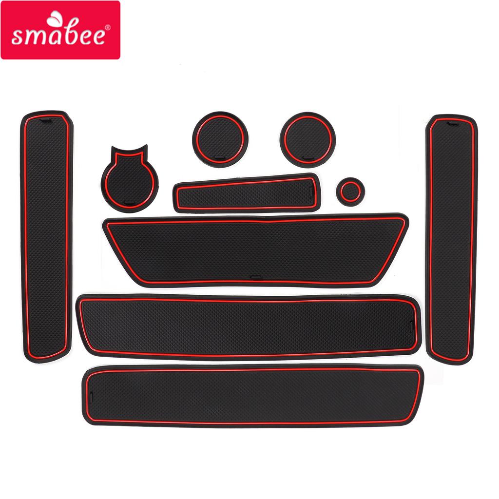 Smabee Anti-Slip Gate Slot Mat for Dacia Duster 2018 - 2024 Non-Slip Door Groove Pad Interior Accessories Car Cup Holder Coaster