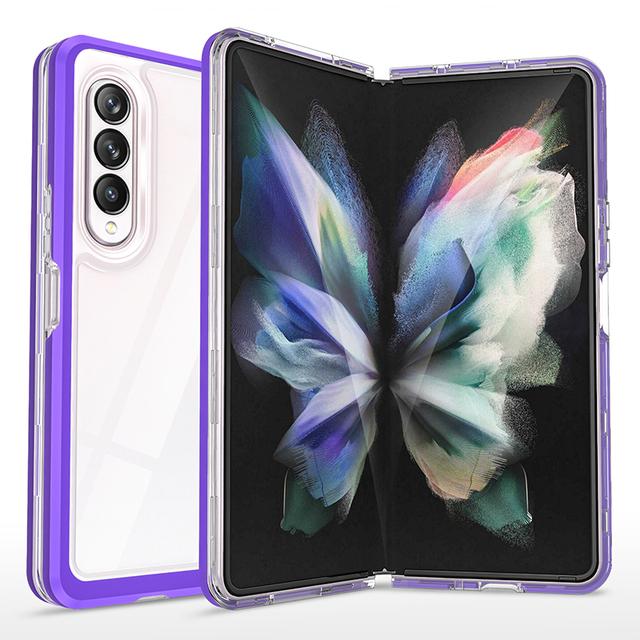Ultra Thin Clear Phone Case For Samsung Galaxy Z Fold 4 Fold 3 Folding Screen Mobiles Fold3 Fold4 Transparent Hard Case Cover