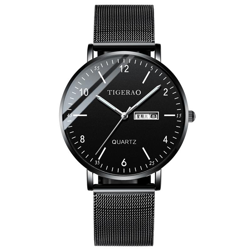 Watch Men'S Waterproof Double Calendar Trend Starry Sky Non-Mechanical Watch Quartz Watch