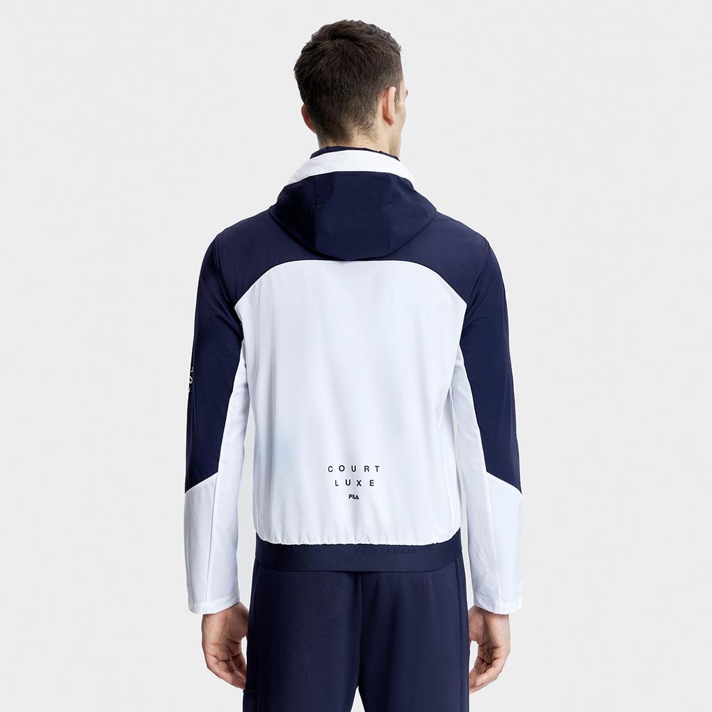 FILA 2023 Autumn New Hooded Jacket Basic Tennis Sports Long Sleeve Knit Top Men tops Jade-White A11M333705F-WT