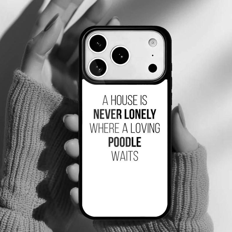 Life Is Better With A Poodle Silhouette Phone Case for iPhone 17 16 15 14 13 Pro Max Back Cover for 12 11 Pro Coque