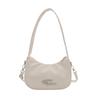 Niche texture underarm bag women, new summer messenger bag feeling cloud silver crescent shoulder bag
