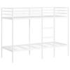 VidaXL Lit superposé sans matelas blanc 80x200 cm acier, cadre de lit, sommier, meuble de chambre, lit mezzanine, cadre de 42000327