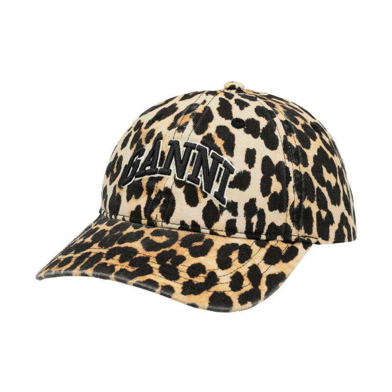 Ganni GANNI Leopard Print Baseball Cap A6898 943 A6898 943