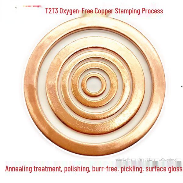 Copper Sealing Gasket, 21-100mm ID, High-Temp Resistant Flat Washer for Marine Instruments, DIN7603