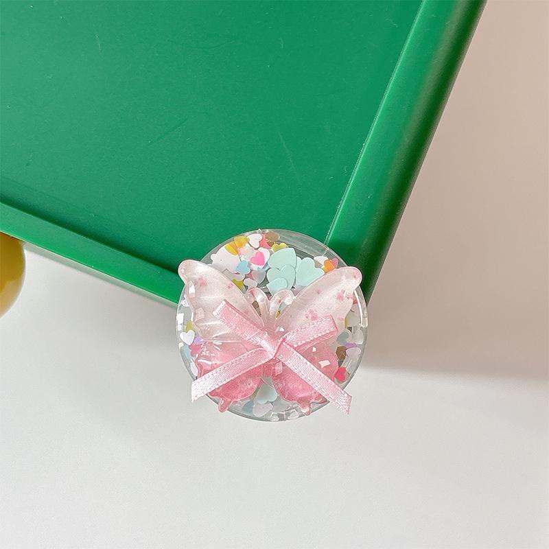 

Fresh Butterfly Phone Holder: Magnetic Magsafe-Compatible with Glitter Finger Ring