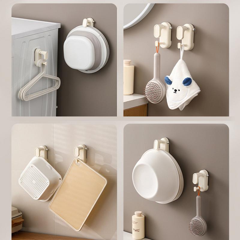 Suction Cup Washbasin Hook Wall Mounted Hanger for Washbasin No Punch Robe Towel Washbasin Wall Hooks for Home Shower Kitchen