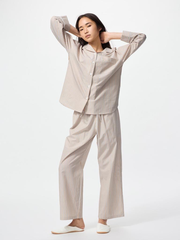 Uniqlo Cotton Pajamas  Long Sleeve  Multi Stripe