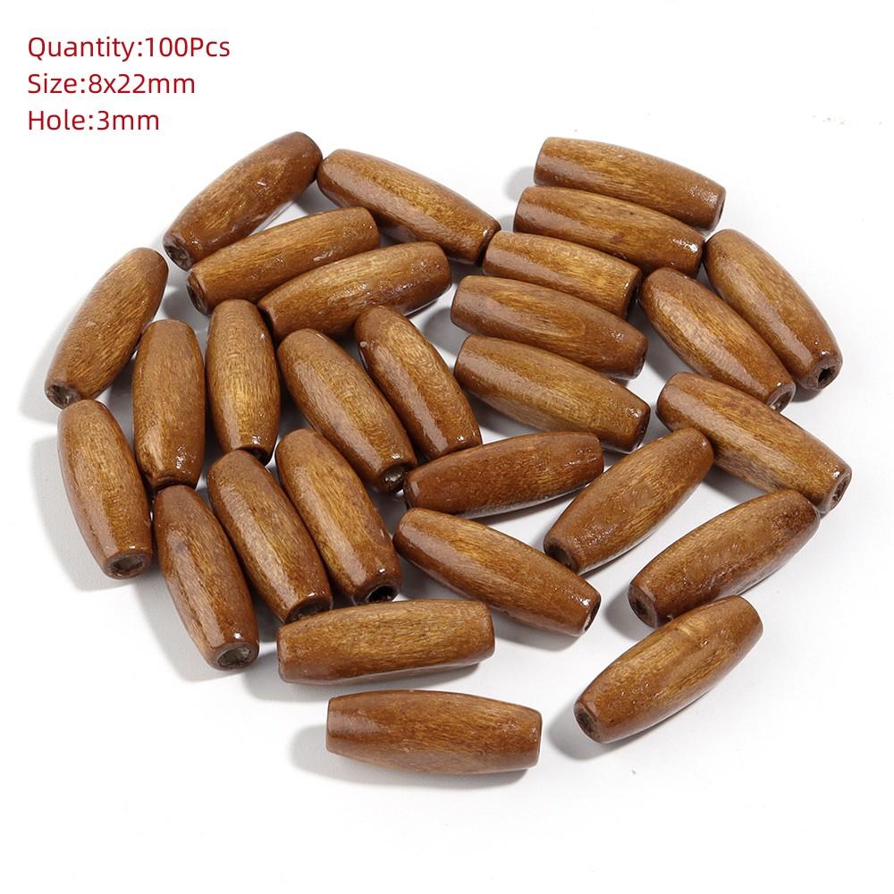 Natural Eco-Friendly Wooden Beads Round Heart Large Hole Loose Spacer Wood Beads For Jewelry Making DIY Charm Bracelets Necklace