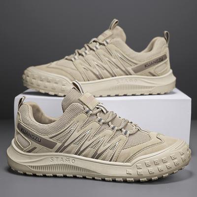 Modne Letnie Siatkowe Buty Sportowe Męskie Oddychające Wygodne Antypoślizgowe Płaskie Buty Outdoorowe Podróżne Wakacyjne Rekreacyjne