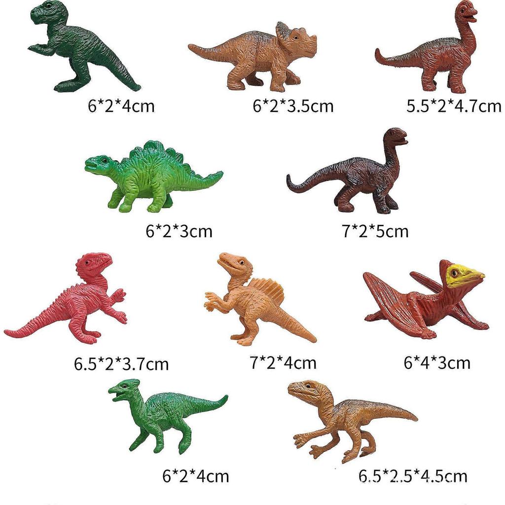 Dinosaur Toys for Kids 3-5, 10 PCS Realistic Plastic Dinosaur Figure Toy Set Including T-Rex, Stegosaurus, Spinosaurus, Ideal Gift for Toddle